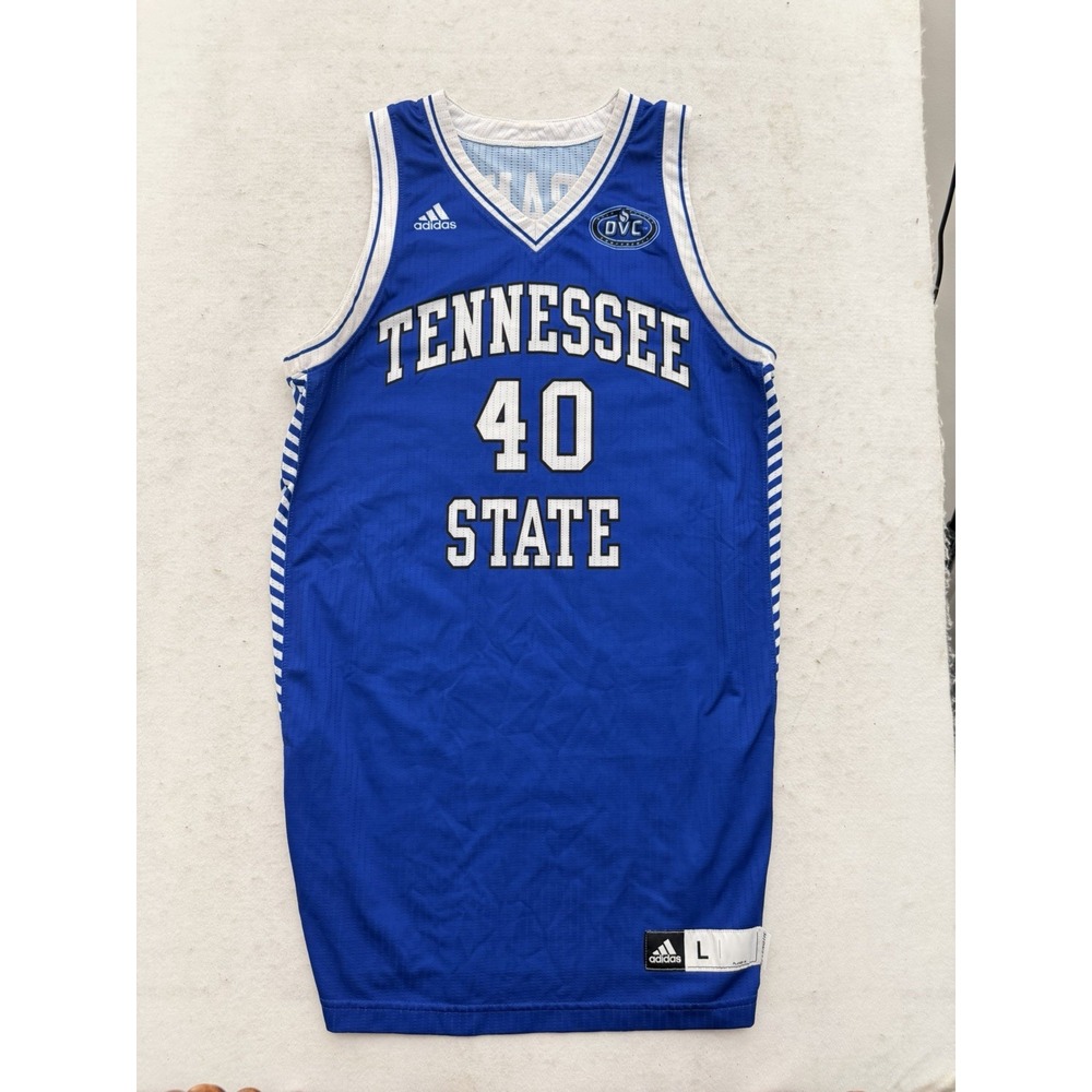 RARE Tennessee State University Tigers #40 Game Worn Basketball Jersey Sz L